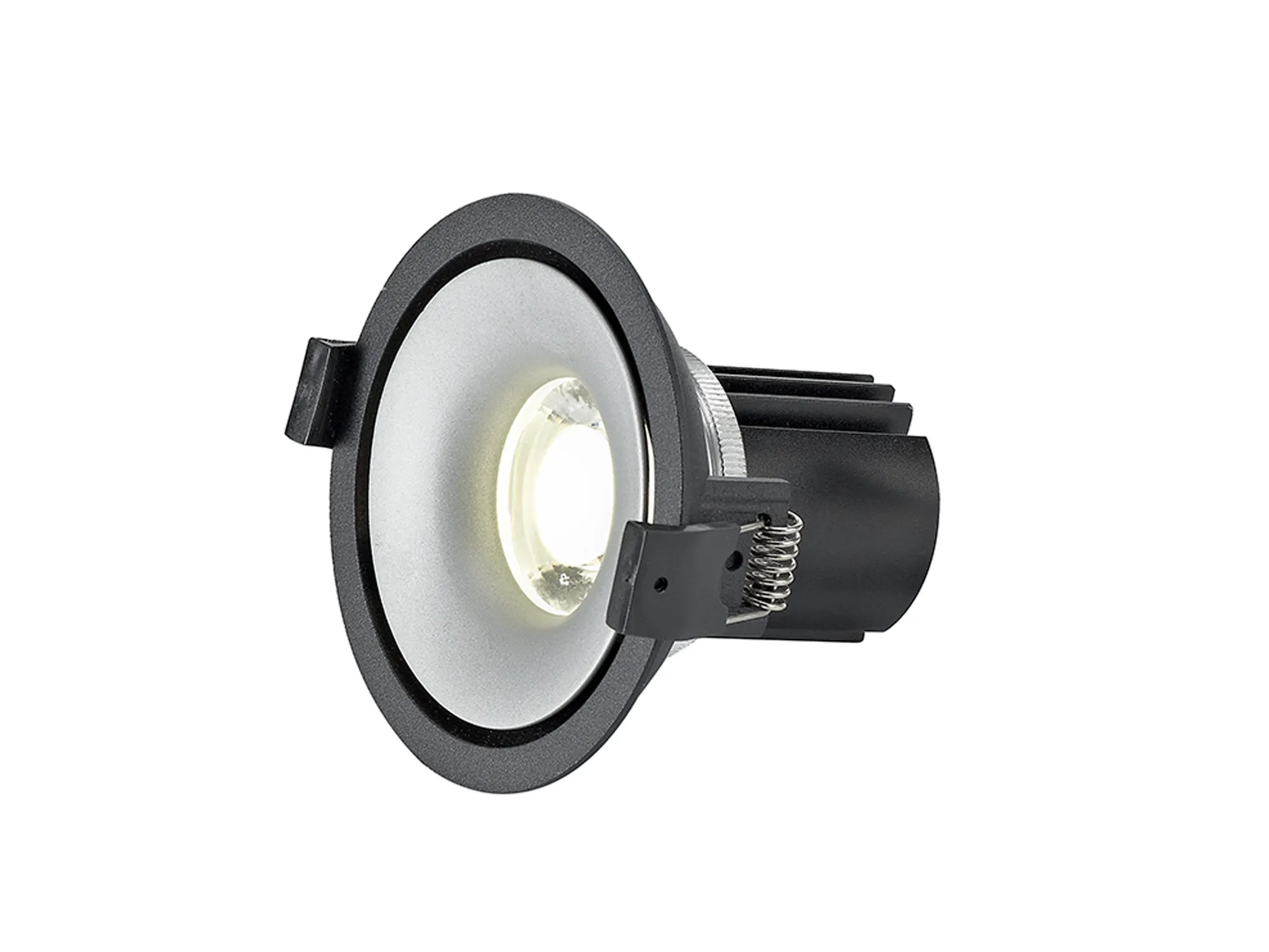 Bolor 9 Tridonic Powered 9W 3000K 840lm 36° CRI>90 LED Engine Black/Silver Fixed Recessed Spotlight, IP20 DM202063  Dlux Bolor 9